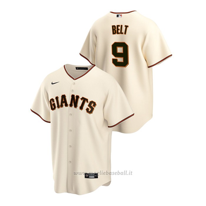 Maglia Baseball Uomo San Francisco Giants Brandon Belt Replica Primera Crema